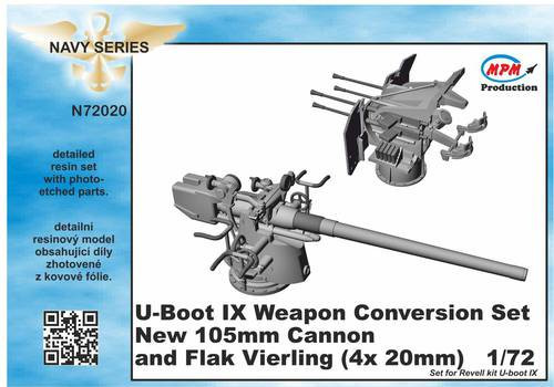 CMK - U-Boot IX Weapon Conversion set-new105mm cannon a.Flak Vierling f.Revell k