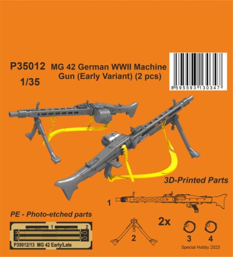 CMK - 1/35 MG 42 German WWII Machine Gun (Early Variant)