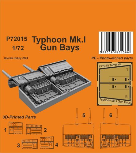 CMK - Typhoon Mk.I Gun Bays Correction Set   / for Airfix kit