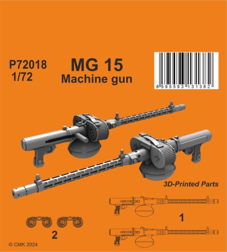CMK - MG 15 German WWII  Machine gun 1/72 (2 pcs)