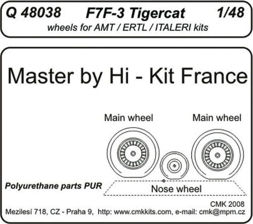 CMK - F7F-3 tigercat wheels für Revell Bausatz