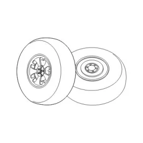   CMK - Hawker Hurricane Mk. I wheels 5 spoked discs  f r Hasegawa Bausatz
