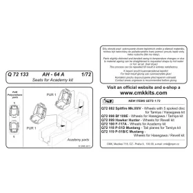 CMK - AH-64A Seats for Acadamy kit