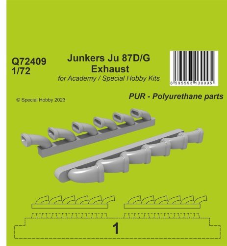 CMK - Junkers Ju 87D/G Exhaust 1/72 / for Academy and Special Hobby Kits