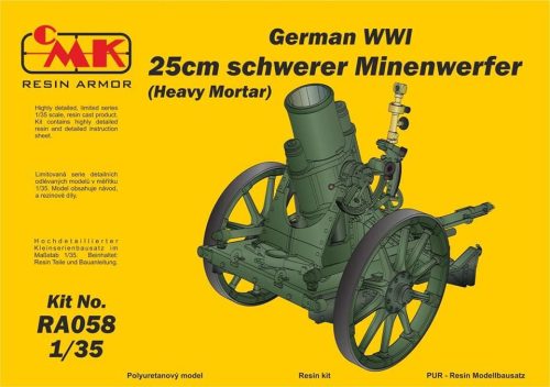 CMK - German Wwi 25Cm Schwerer Minenwerfer/ Heavy Mortar-All Resin Kit