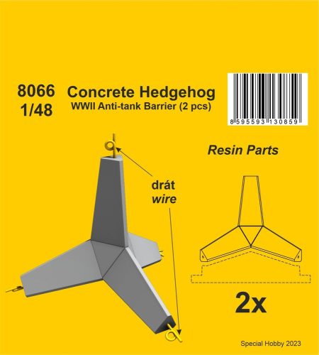 CMK - Concrete Hedgehog - WWII Anti-tank Barrier (2 pcs.) 1/48