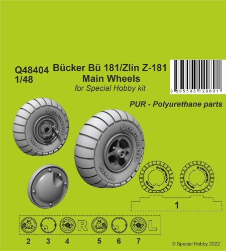 CMK - Bücker Bü 181/Zlin Z-181 Main Wheels