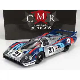  CMR - PORSCHE 917LH 4.9L TEAM MARTINI RACING N 21 24h LE MANS 1971 VIC ELFORD - GERARD LARROUSSE SILVER BLUE