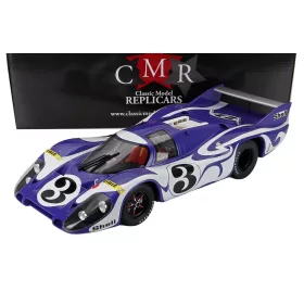   CMR - PORSCHE 917LH 4.5L TEAM MARTINI RACING INTERNATIONAL N 3 PRACTICE 24h LE MANS 1970 GERARD LARROUSSE - WILLI KAUHSEN WHITE PURPLE