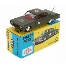   Corgi - OLDSMOBILE H.Q. STAFF MILITARY CAR 1964 MILITARY GREEN