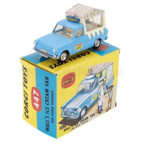   Corgi - FORD ENGLAND THAMES WALL'S ICE CREAM VAN WITH FIGURES 1960 LIGHT BLUE WHITE
