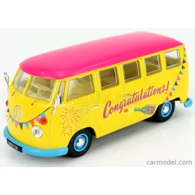   Corgi - Volkswagen T1 Minibus Congratulations 1961 Yellow Fucsia