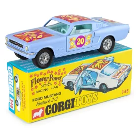   Corgi - 348 - Ford Mustang Fastback 2+2 'Flower Power' Stock Racing