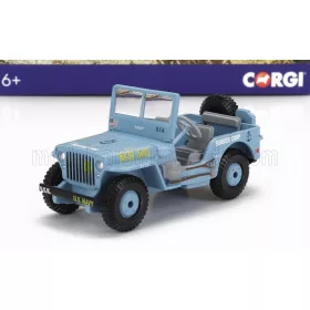   Corgi - JEEP WILLYS SEABEES CORP MILITARY 1945 - CM. 7.0 LIGHT BLUE