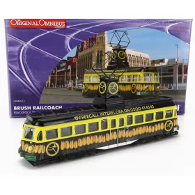   Corgi - TRAM BRUSH RAILCOACH BLACKPOOL TRANSPORT INTERFLORA 1970 YELLOW BLACK