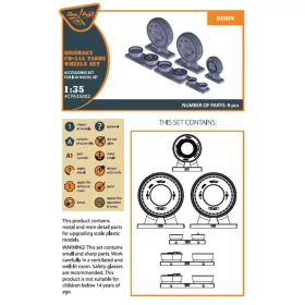 Clear Prop Models - CH-54A Tarhe wheel set for ICM kits