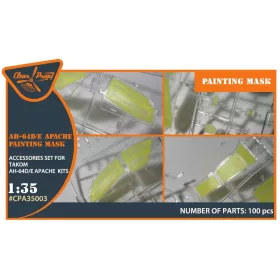   Clear Prop Models - AH-64D/E Apache painting mask for TAKOM kit