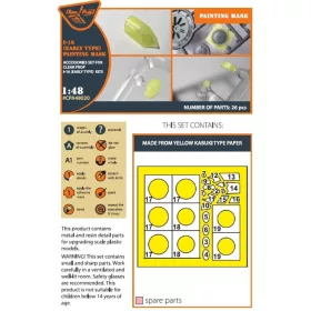   Clear Prop Models - I-16 (early version) painting mask for CP kit