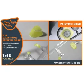   Clear Prop Models - I-16 (late version) painting mask for CP kit