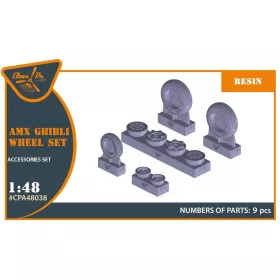   Clear Prop Models - AMX Ghibli wheel set for Kinetic, HobbyBoss kits