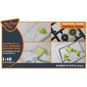   Clear Prop Models - Culver PQ-14 (all versions) double-sided painting mask for CP kits