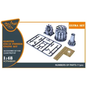   Clear Prop Models - Gloster E28/39 Pioneer engine set for CP kits CP4823