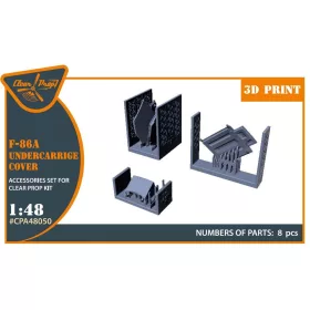 Clear Prop Models - F-86A undercarriage covers for CP kits