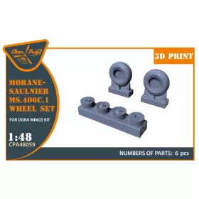   Clear Prop Models - Morane-Saulnier Wheels set for Dora Wings