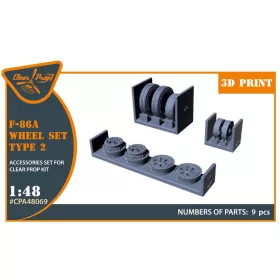 Clear Prop Models - F-86A wheel set type 2 for CP kits