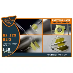   Clear Prop Models - Hs 129B2/3 double-sided painting mask for Takom kit