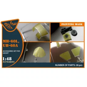 Clear Prop Models - UH-60A, MH-60L painting mask for ICM kit