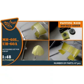   Clear Prop Models - UH-60A, MH-60L double-sided painting mask for ICM kit