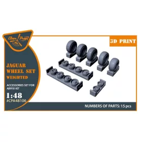   Clear Prop Models - Jaguar Wheels set (weighted) for Airfix kit