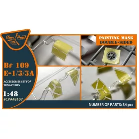   Clear Prop Models - Bf-109E-1/3/3a double-sided painting mask for Wingsy Kits