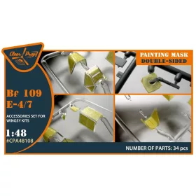   Clear Prop Models - Bf-109E-4/7 double-sided painting mask for Wingsy Kits