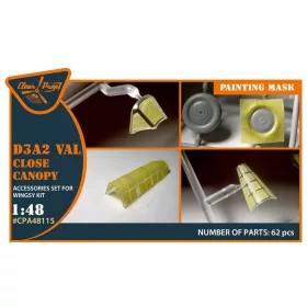   Clear Prop Models - D3A2 VAL (close canopy) painting mask for Wingsy Kits