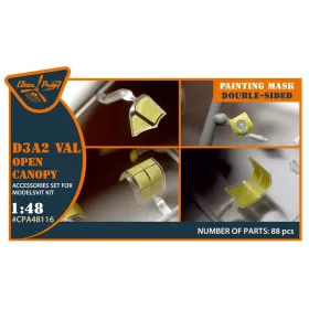   Clear Prop Models - D3A2 VAL (open canopy) double-sided painting mask for Wingsy Kits