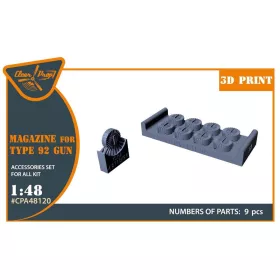 Clear Prop Models - Magasins for Type92 gun 9 pcs
