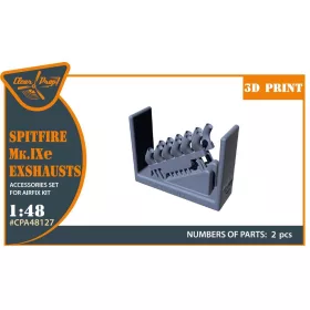 Clear Prop Models - Spitfire Mk.IXe exhausts for Airfix kit
