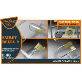   Clear Prop Models - Fairey Delta 2 double-sided painting mask for Dora Wings