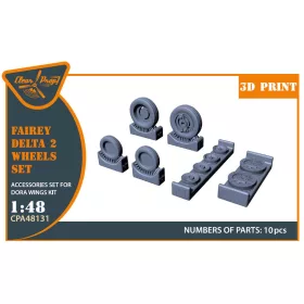   Clear Prop Models - Fairey Delta 2 Wheels set for Dora Wings kit for Dora Wings