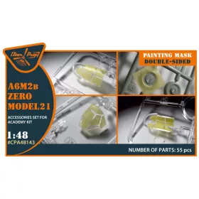   Clear Prop Models - Zero A6M2b Model 21 double-sided painting mask for Academy