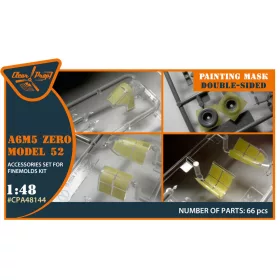   Clear Prop Models - Zero A6M5a Model 52 double-sided painting mask for Fine Molds