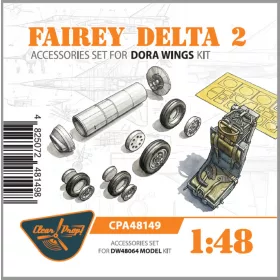   Clear Prop Models - Fairey Delta 2 accessories set for Dora Wings