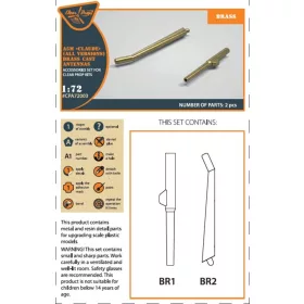   Clear Prop Models - A5M Claude (early version) brass cast antennas for CP kits CP720016/CP72008