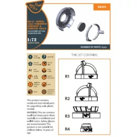   Clear Prop Models - Ki-51 Sonia (all versions) resin exhaust & cooling gills for CP kits CP72011/CP72012/CP72013