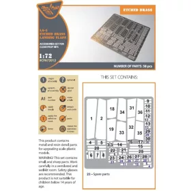   Clear Prop Models - La-5 (all versions) PE landing flaps for CP kits CP72014/CP72015