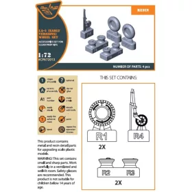   Clear Prop Models - La-5 (early version) wheel set for CP kit CP72014