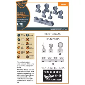   Clear Prop Models - UH-2 A/B SEASPRITE (all versions) wheel set for CP kits CP72002/CP72017/CP72018