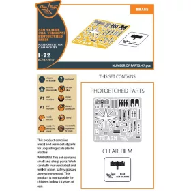   Clear Prop Models - A5M Claude (all versions) PE parts for CP kits CP720016/CP72008/CP72009/CP72010